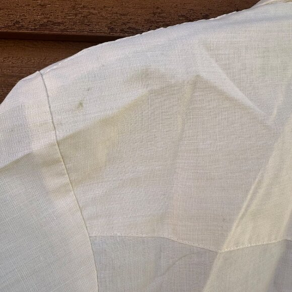 Vintage Western Style Yellow Pearl Button Down Shirt Size 15.5 - Picture 9 of 9